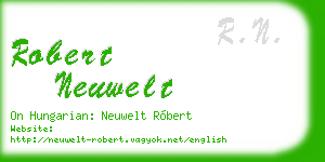 robert neuwelt business card