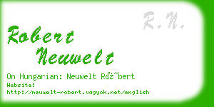 robert neuwelt business card
